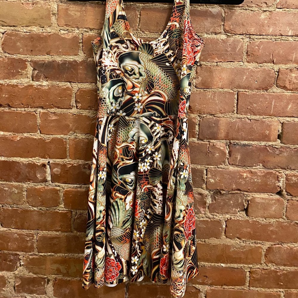 BlackMilk Clothing Koi Fish Skater Dress